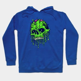 Gnarly Zombie Skull Illustration Hoodie